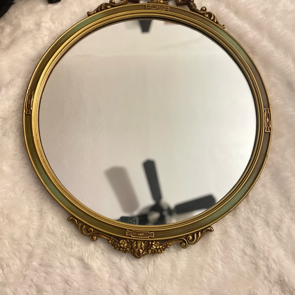Antique Gold and Brown Wall Mirror